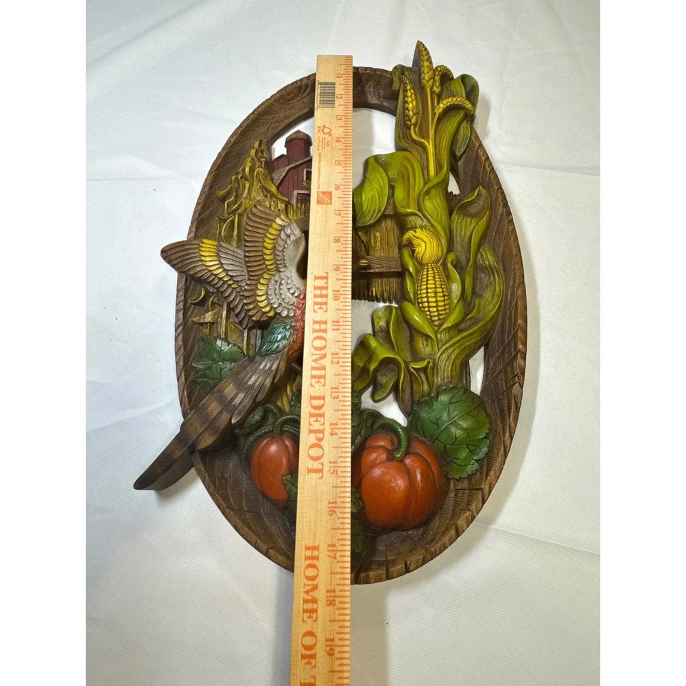 Vintage Burwood 1974‎ Pheasant Country Farm Shabby Chic Retro Scene Wall Decor